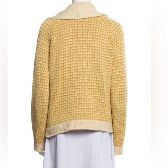 THE GREAT. the minicheck lodge cardigan - golden light s (1) - Picture 4 of 10